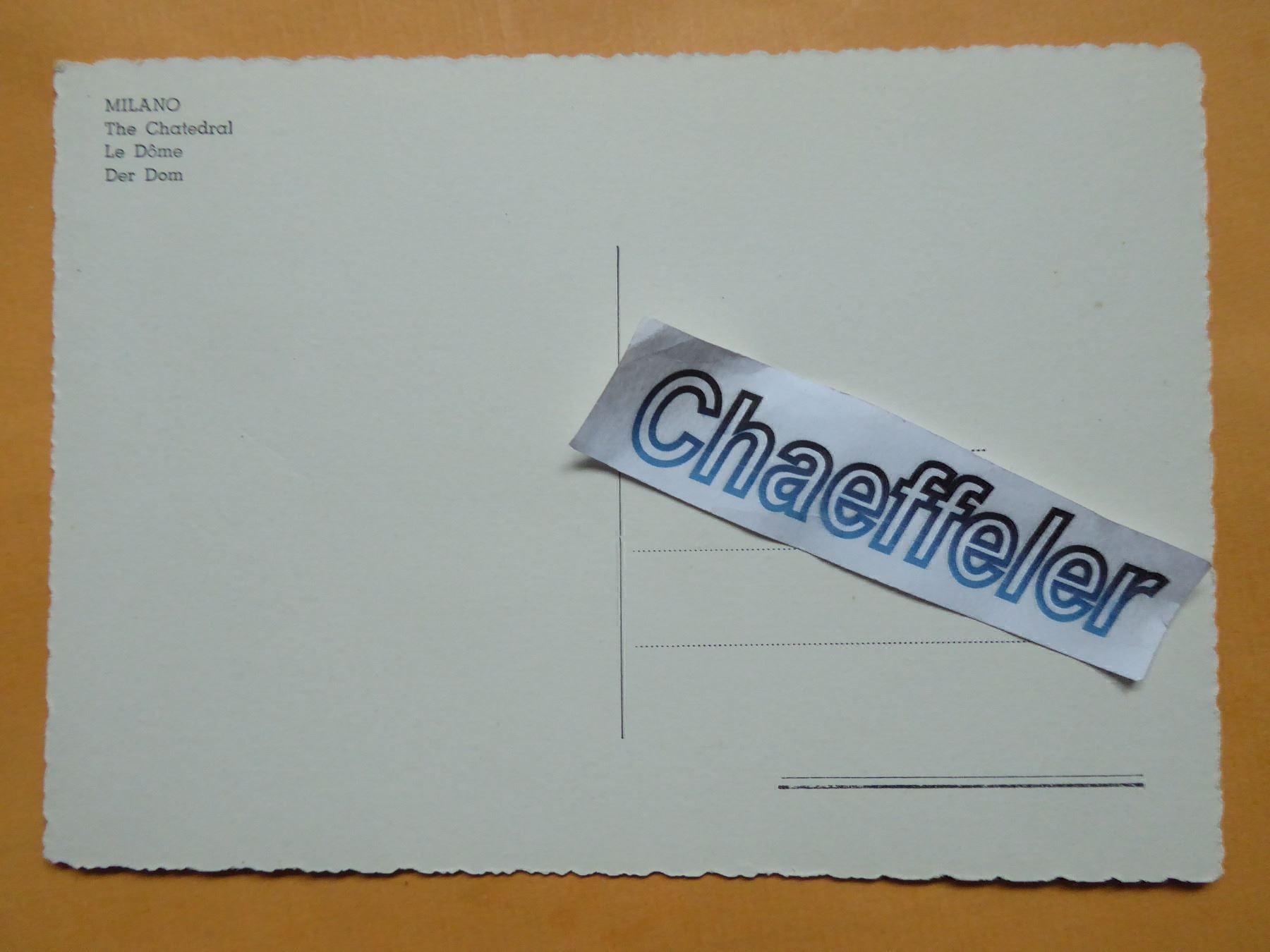 Cartes postales: Milano, il Duomo – Neuf (Voir description) à Zürich par Chaeffeler 1
