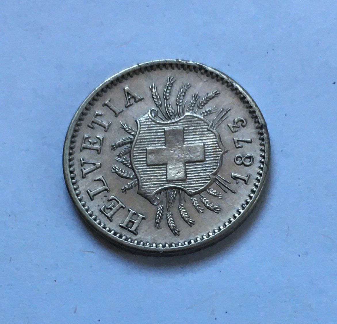 Tutti le monete: 1873 5 Rappen vz+ – Usato da Kirchberg SG venduto da Helveticus00 1