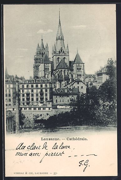 Cartoline postali: AK Lausanne, Cathédrale, 1900 – Usato da Berlin venduto da bartko-reher
