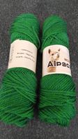 100 % Alpaca Wolle grün NEU 150g