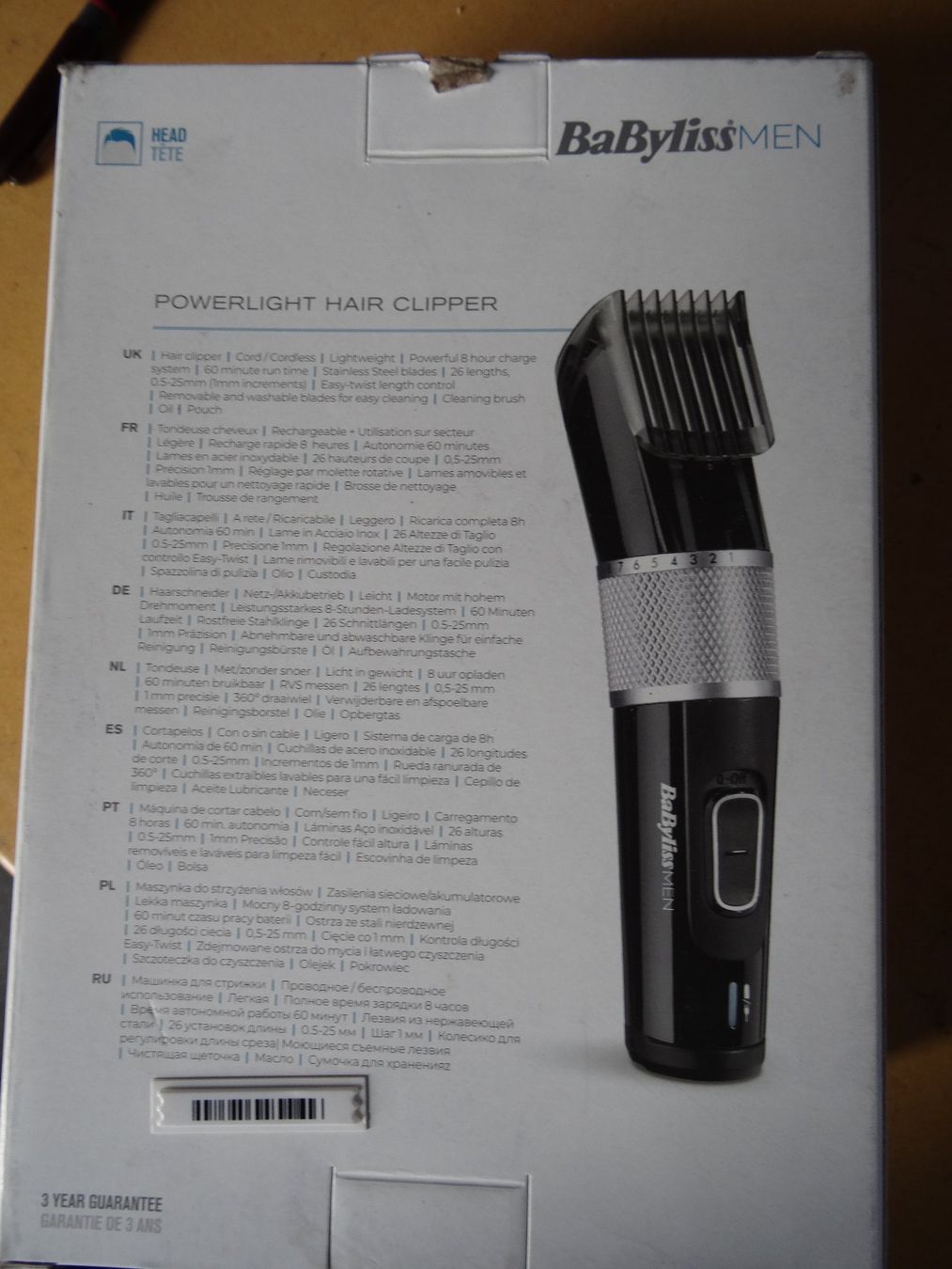 Taglio: Babyliss Men-Powerful Control Hairclipper – Nuovo e nell'imballaggio originale da Brügg BE venduto da TSP02 1