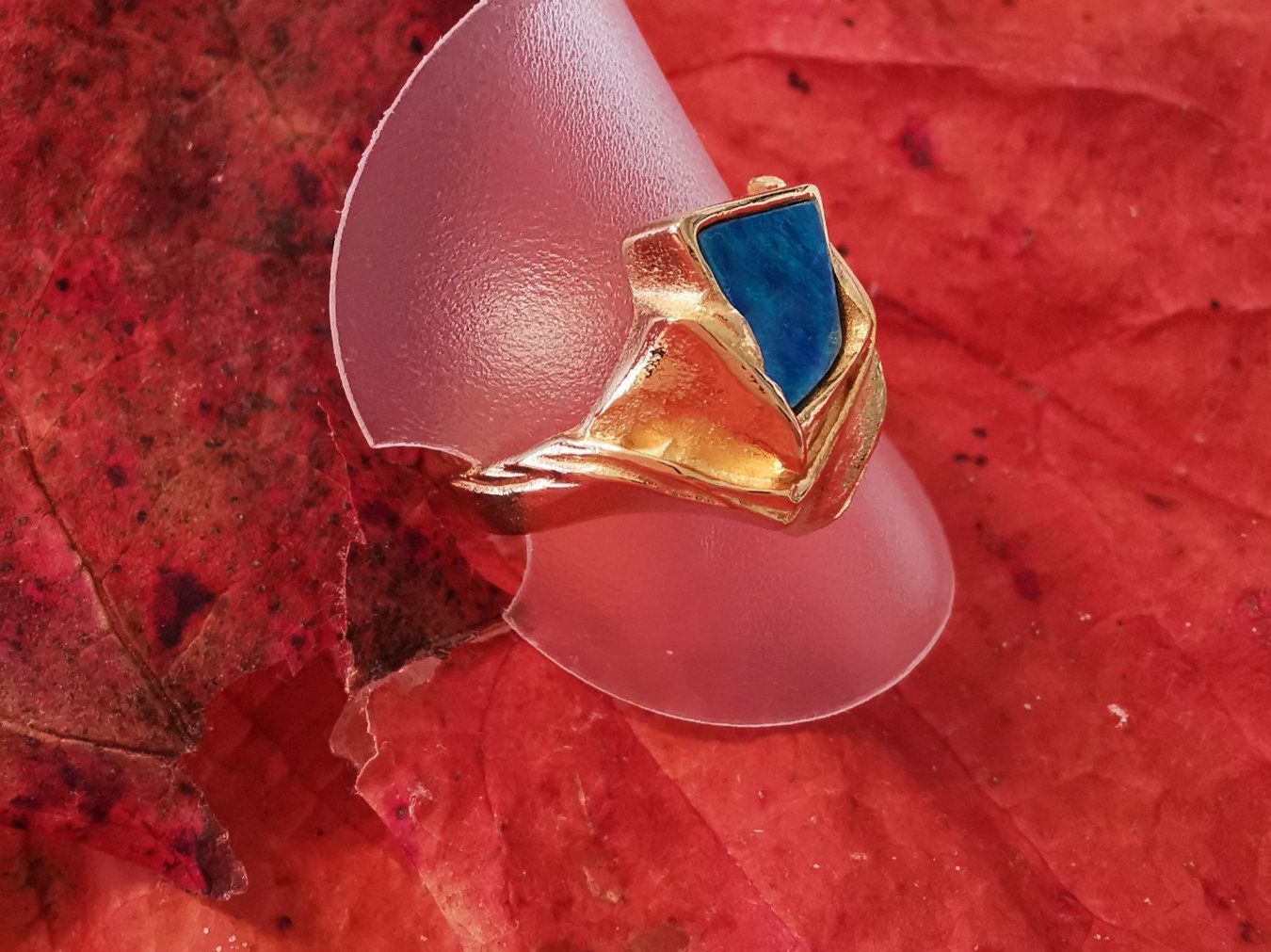 Anelli: 18Kt. Gelbgold Damenring mit wunderschönem Opal – Nuovo e nell'imballaggio originale da Dierikon venduto da Buntspecht-10 5