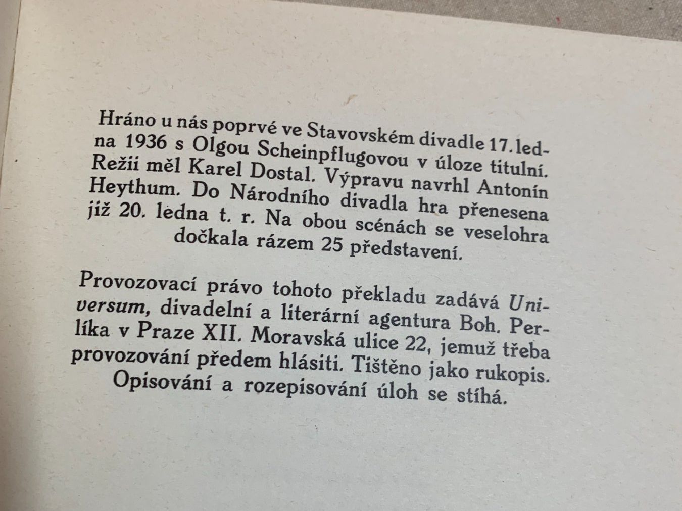Libri: Cecoslovacchia - "G.B. Shaw" -  "Milionarka" 1936 – Usato da Sorengo venduto da 74in 3