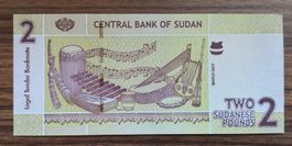 Sudan-2 Pounds UNC