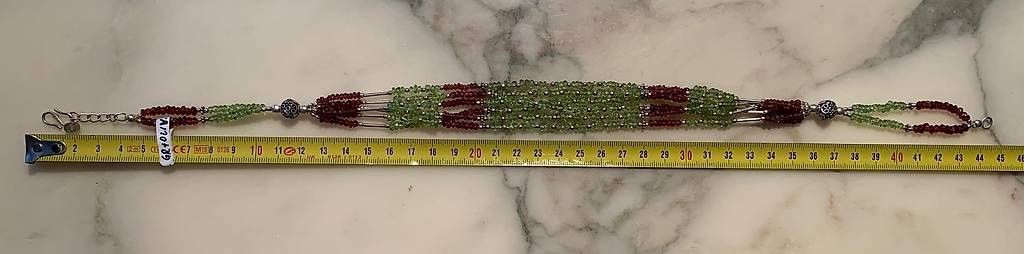 Ketten: Collana e braccialetto di granato rosso, olivina e argento – Neu (gemäss Beschreibung) aus Caslano von bri_5jft 3