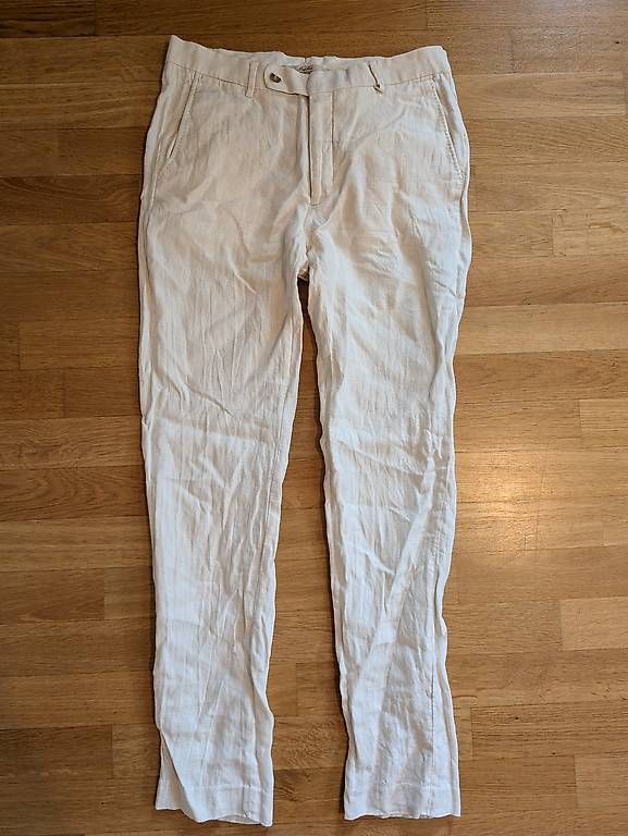 Mango Pantaloni: Leinenhose lang Herren beige – Usato da Ennetbaden venduto da pau_8kxv