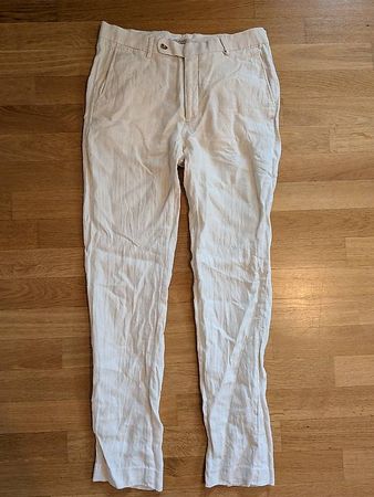 Leinenhose lang Herren beige