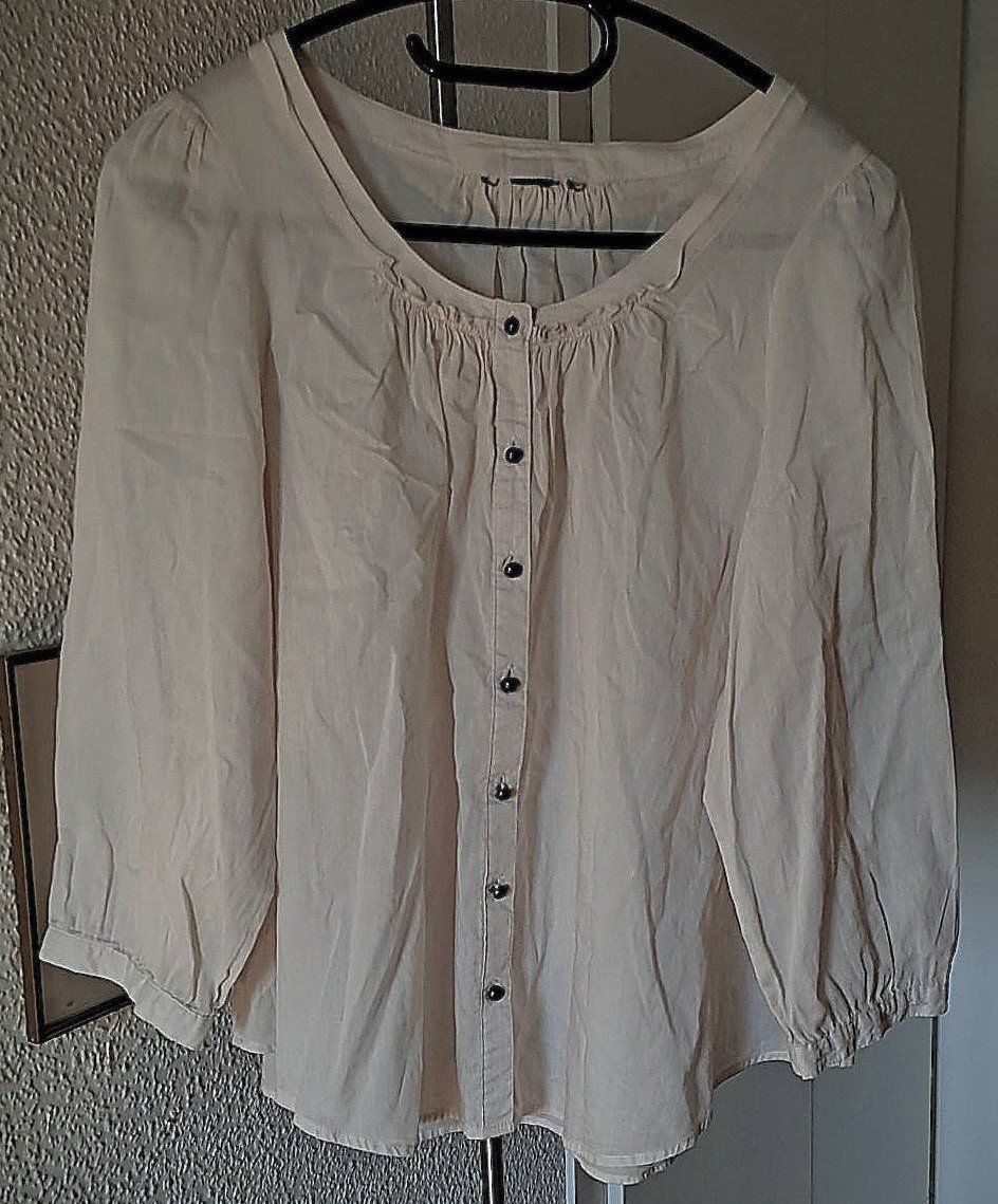 Camicette: Hübsche, hellbeige Baumwollbluse, Damen,  Grösse L – Usato da Zürich venduto da leachim321
