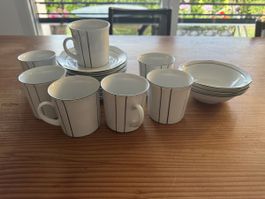 Kaffeetassenset Winterling Marktleuthen Bavaria Weiss
