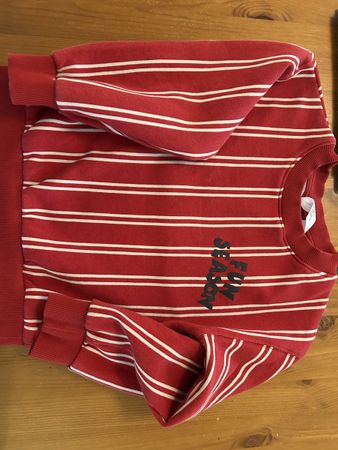 H&M Pulli, Gr. 122/128, Rot/Weiss gestreift, Top Zustand!