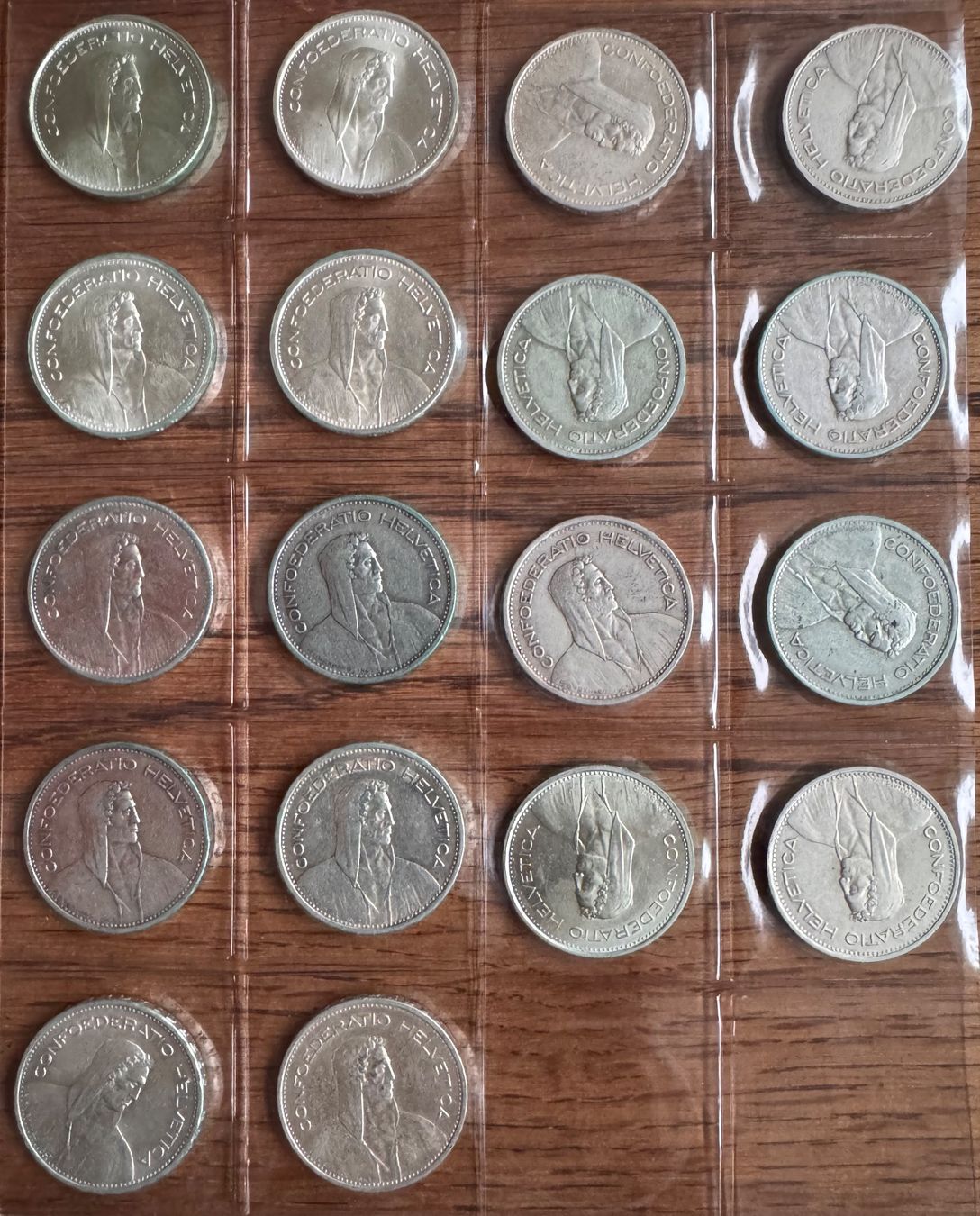 Alle Münzen: 5 Fr. Silber - Kompletset - 1931-1969 Vorz. – Gebraucht aus Ebikon von Dmasterx 6