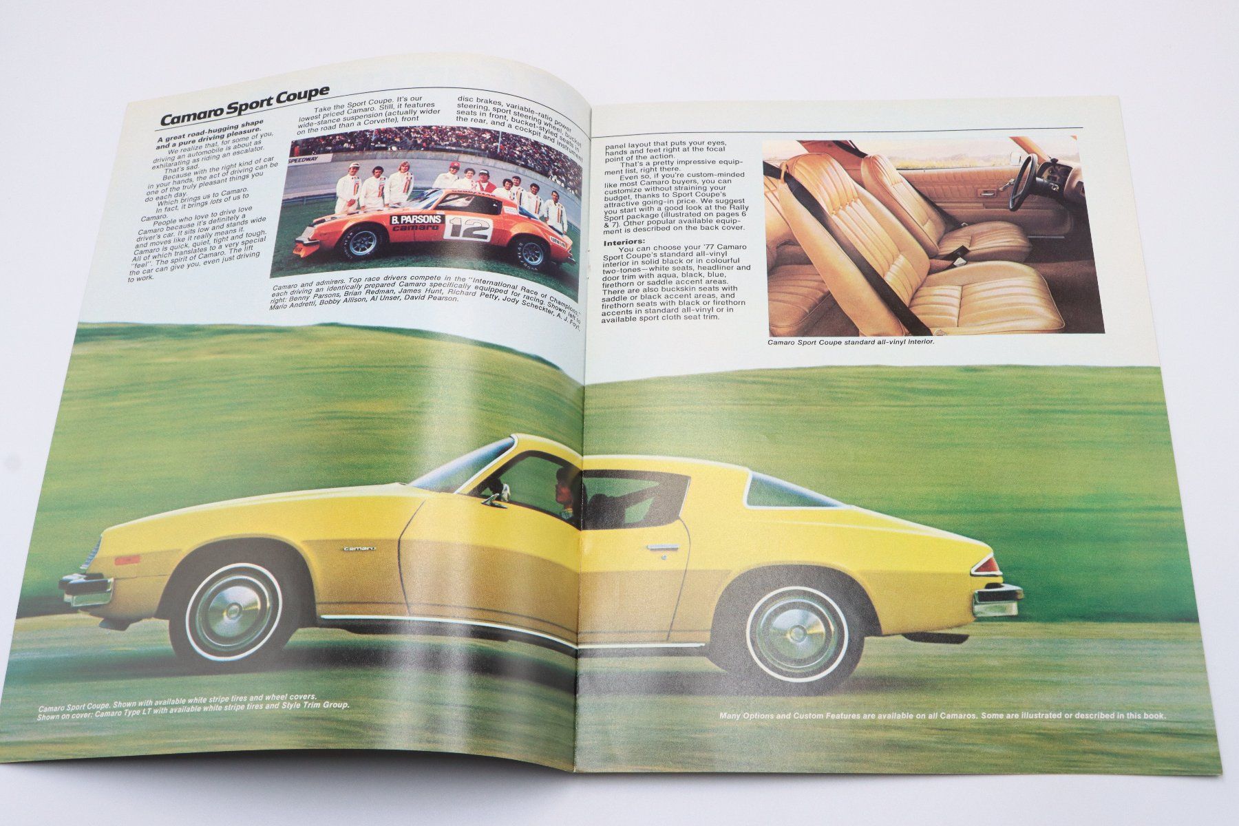 Chevrolet Dokumente: Chevrolet Camaro 1977 Prospekt – Gebraucht aus Bühl b.Aarberg von Collectorpassions 2