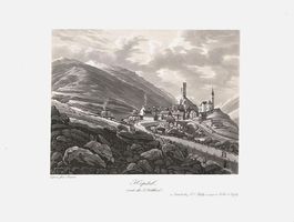 Hospenthal  Aquatinta von Triner