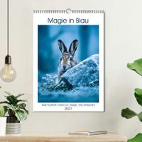 Magie in Blau hochwertiger Premium Wandkalender 2027 DIN A2