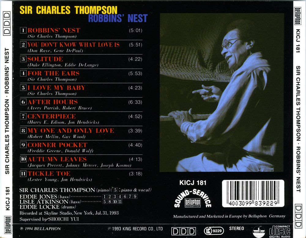 CD: Jazz-CD:  Sir Charles Thompson "Robbins' Nest" – Usato da Hochfelden venduto da mue_lhm9 6