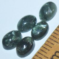 Mineralien Set L-3819 – 5 Stück Seraphinit oval 4x6mm