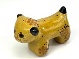 Keramik Katzenfigur handbemalt