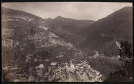 Fotografie Vissoie, Blick auf den Ort am
