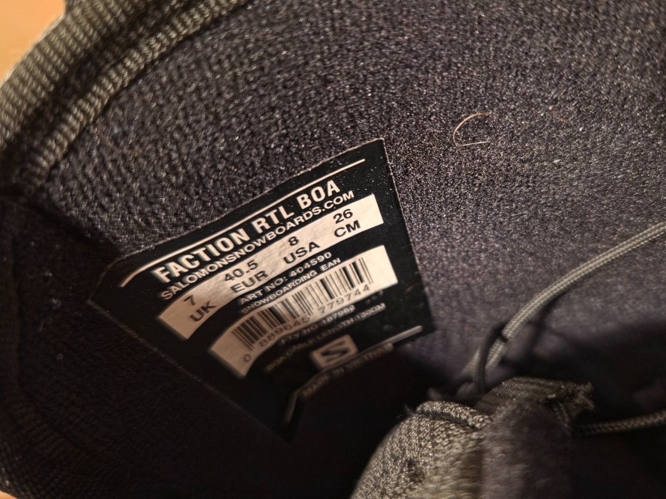 Salomon Scarpe da uomo: Salomon Snowboard Schuhe Gr.40.5 – Usato da Oberrieden venduto da Raja011 5