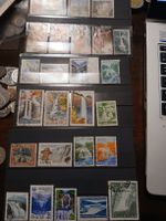 Lot de timbres thématiques sur les chutes et paysages