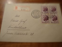 R-Brief 1946, Pestalozzi, Ersttag-o Adetswil