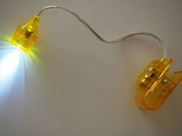 Lustige Leseleuchten rot, gelb, grün für Kinderzimmer (LED)