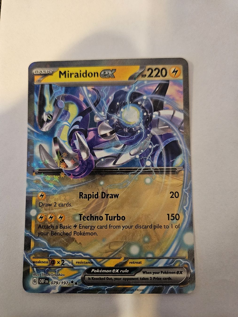 Pokémon Carte collezionabili: OBF EN 079/197 Miraidon EX – Usato da Aarau venduto da san_pb85