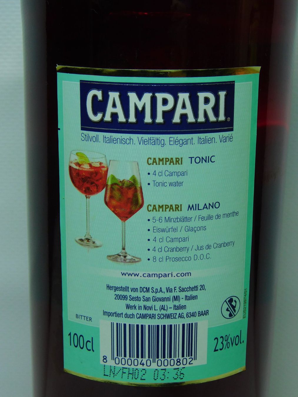Campari Bevande alcoliche: Campari Milano 2005er – Nuovo (secondo la descrizione) da Emmenbrücke venduto da Neverlaand-22 3