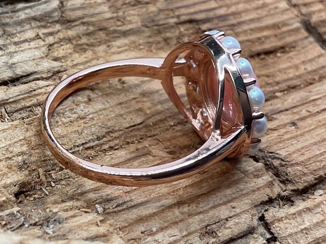 Perlen (unechte): Silberring mit Opal und Saatperlen – Neu (gemäss Beschreibung) aus Luzern von S.Kern01 2