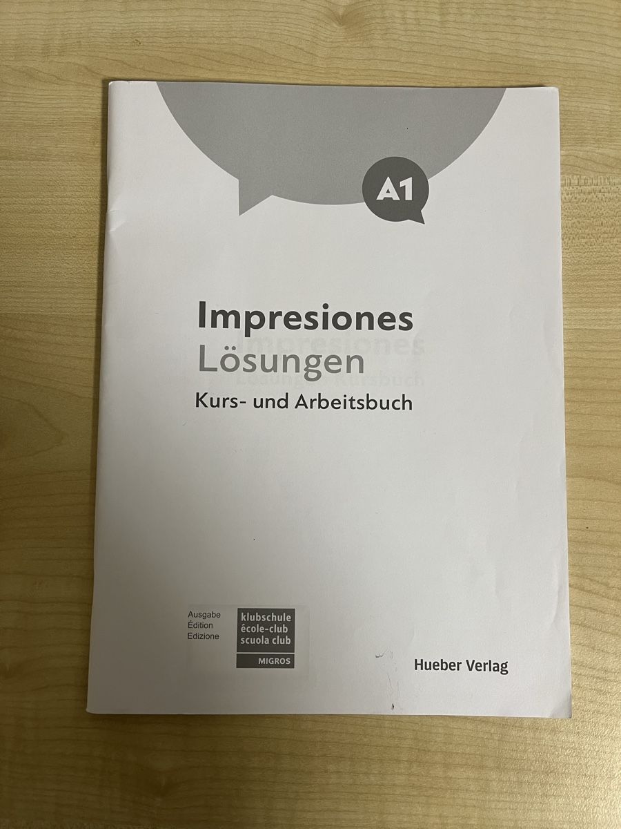 Libri: Impressiones A1 Spanisch Kursbuch + Lösungsbuch – Nuovo (secondo la descrizione) da Rheineck venduto da CS992000 2
