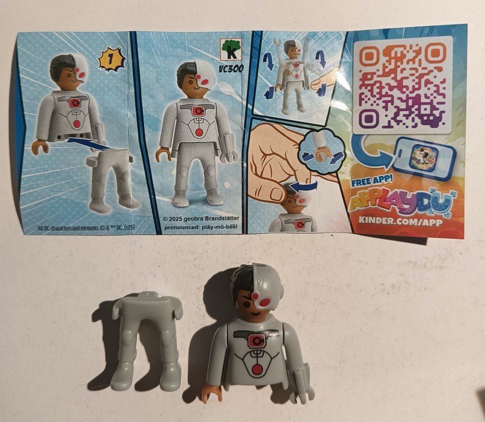 Playmobil Giocattoli: PLAYMOBIL FI?URES 10 CYBORG DC COMICS CHARACTERS Kinder egg – Nuovo (secondo la descrizione) da Vezia venduto da Aquarius_Age 4