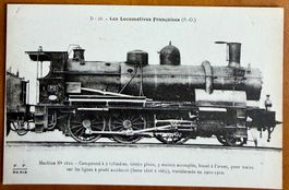 Locomotive Française - 1910 - Carte ancienne