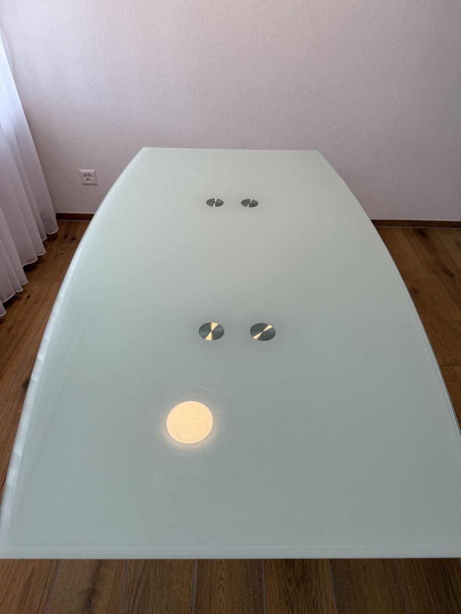 Tavoli: Esstisch Glas weiss 160x90cm – Usato da Aadorf venduto da Lulo1 1