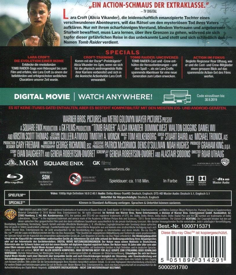 Tutti i DVDs: Tomb Raider  [Blu-ray] – Nuovo e nell'imballaggio originale da Laupen ZH venduto da Moviesammler 1