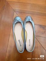 Ballerette Roma Ballerinas Silber Leder Gr. 40