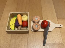 Spielzeug Holzfrüchte und -gemüse
