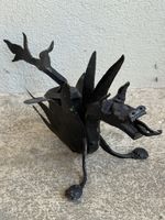 Vintage Eisenskulptur DRACHE Schmiedeeisen Handarbeit