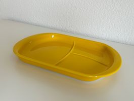 Keramik-Teller mit Fächern aus Japan (gelb) -NEU-