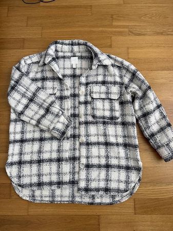 H&M karrierte Jacke schwarz-weiss M