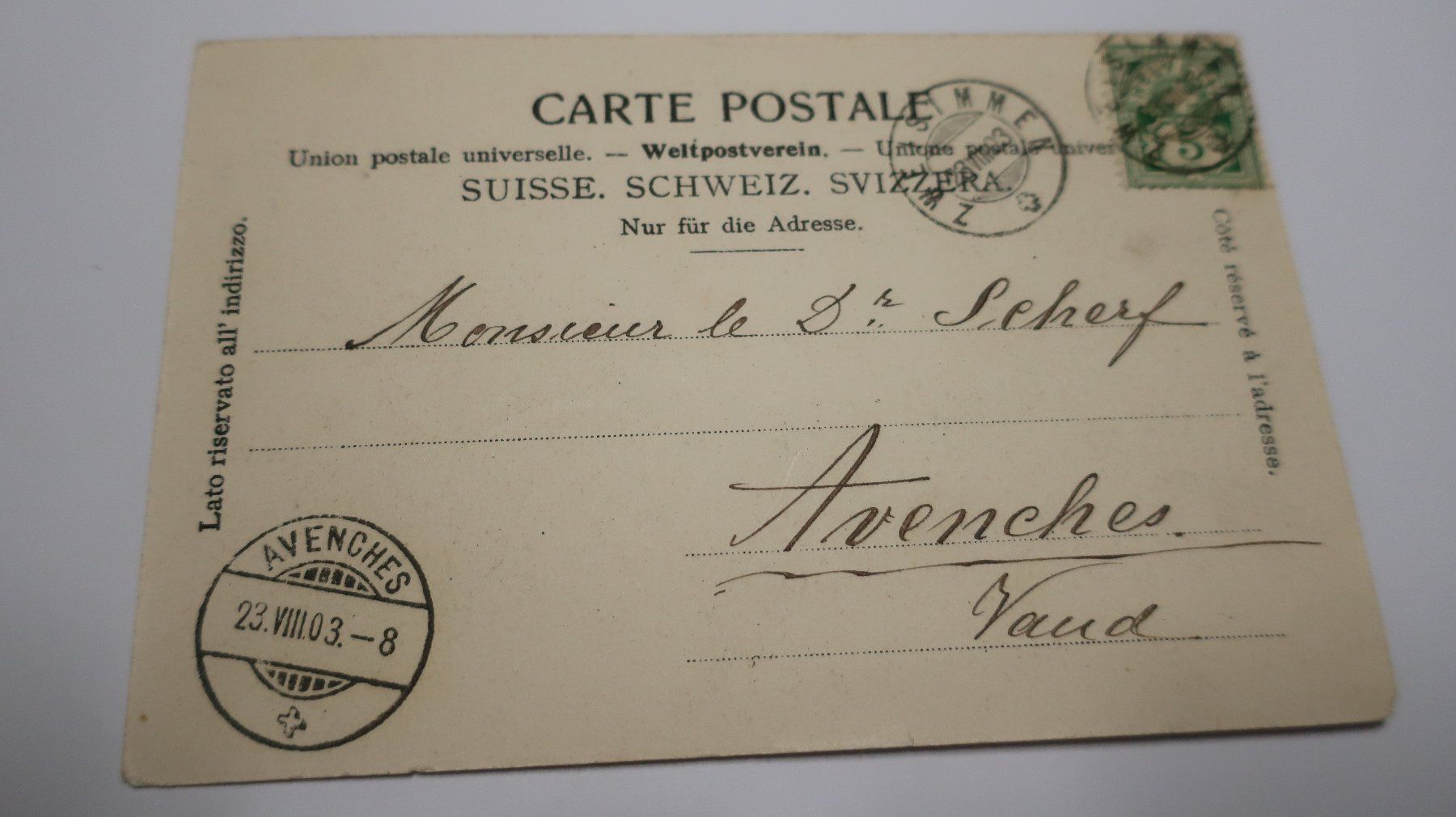 Cartoline postali: Gruss von Lenkerbad  1903 – Usato da Cormoret venduto da Pascalll2001 4