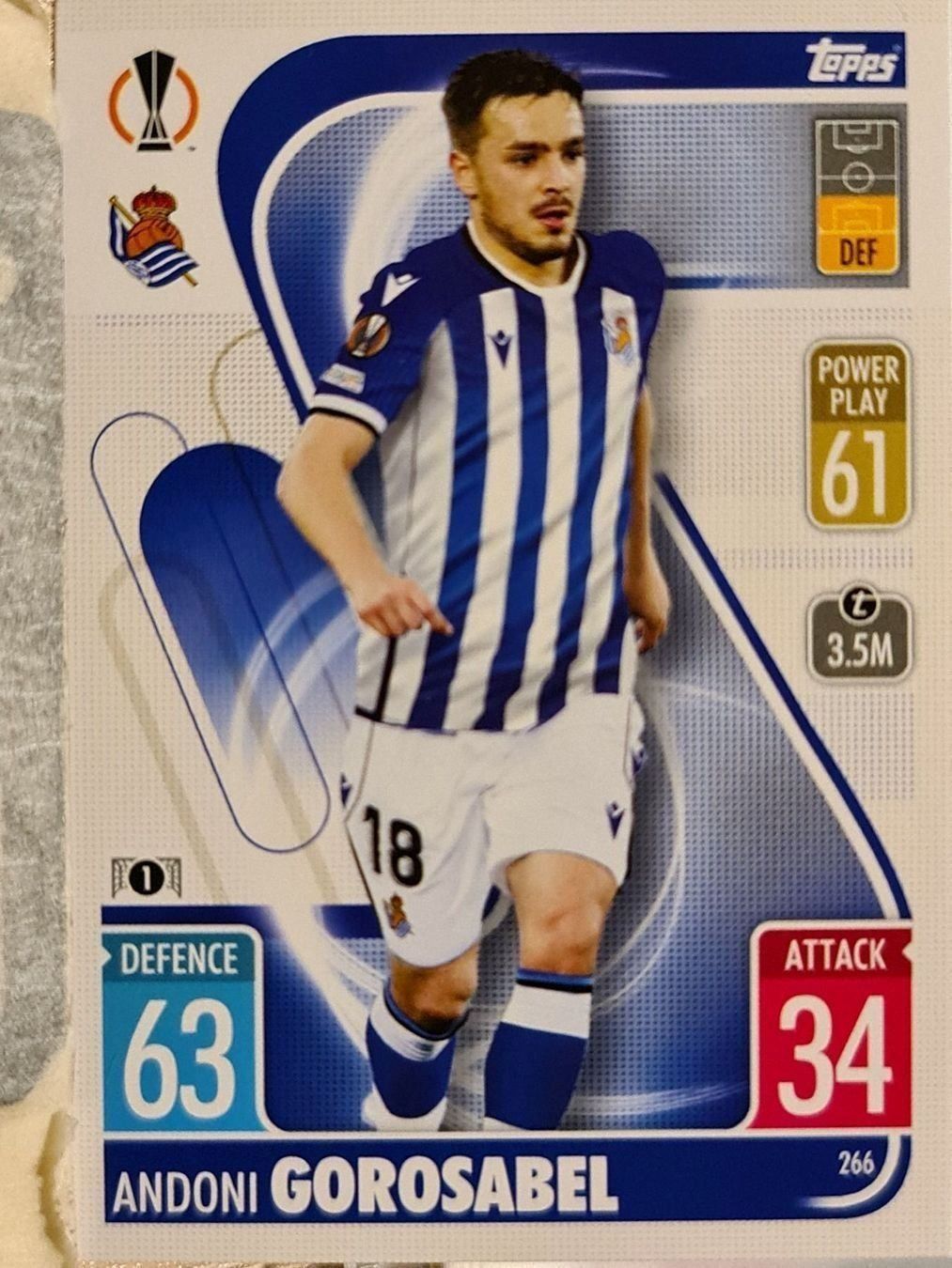 Topps Carte collezionabili: Topps Match Attax 266 – Usato da Dintikon venduto da Prime-shop