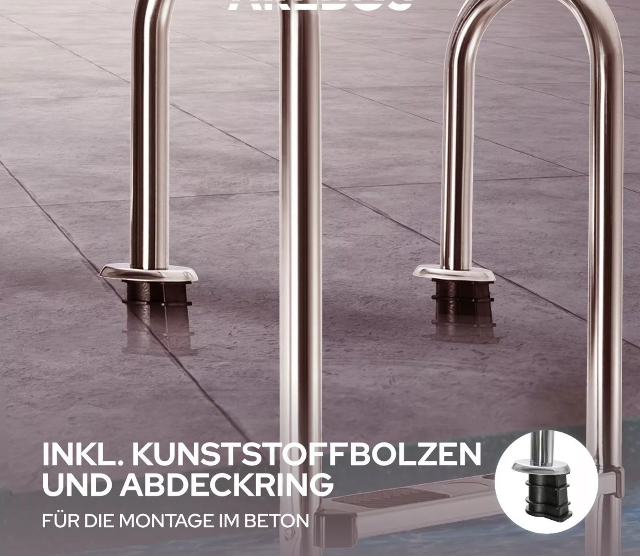 Scale: Poolleiter Einbauleiter Schwimmbad Treppe robust, stabil – Nuovo e nell'imballaggio originale da Amriswil venduto da JaJa-Express 6