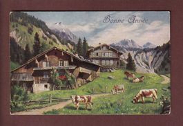 VILLAGE de montagne - Bonne Année - 1911