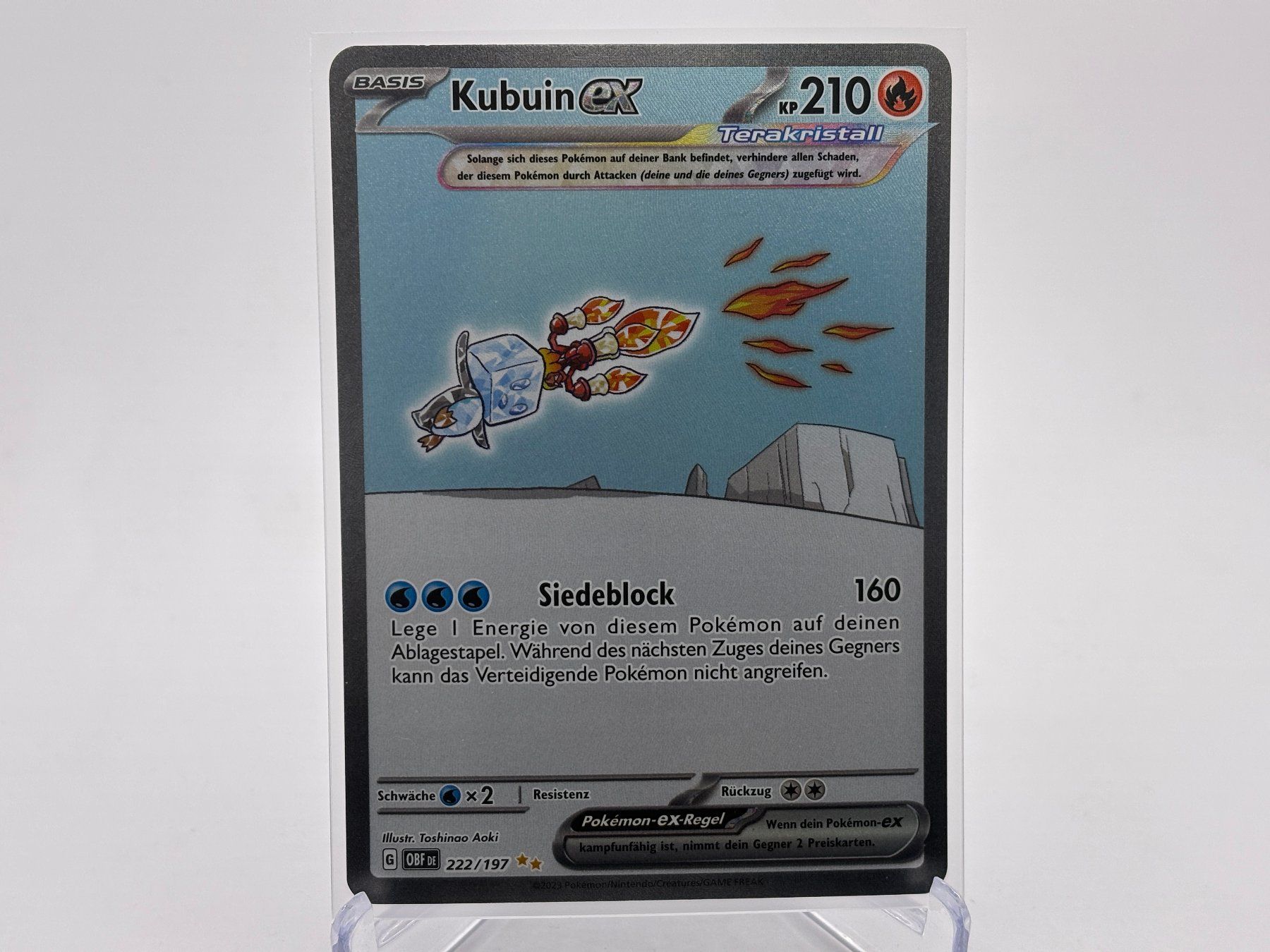 Pokémon Carte collezionabili: Obsidianflammen - Kubuin ex  (OBF 222) - DE – Nuovo (secondo la descrizione) da Allschwil venduto da Bullach