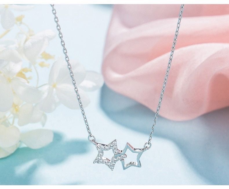 Catenine: silber halskette mit sterne anhänger – Nuovo e nell'imballaggio originale da St. Gallen venduto da yatoot26 1