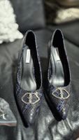 Scarpe décolleté Motivi nuove, fantasia pitone blu numero 37