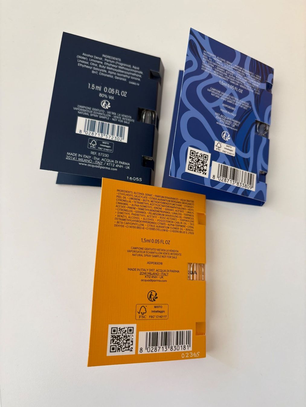 Acqua di parma Parfum & Eau de Toilette: ACQUA DI PARMA Perfume samples – Neu und originalverpackt aus Muzzano von Sidney_3 1