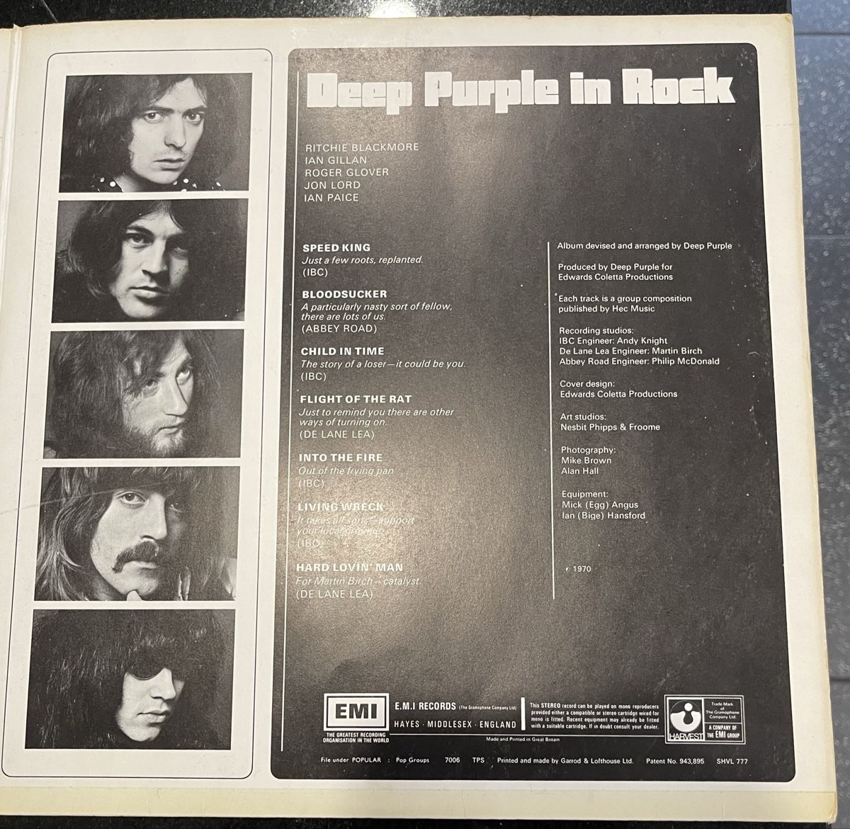 Deep Purple - In Rock (1970) | UK First Press RARE NO EMI Lo (Gebraucht ...