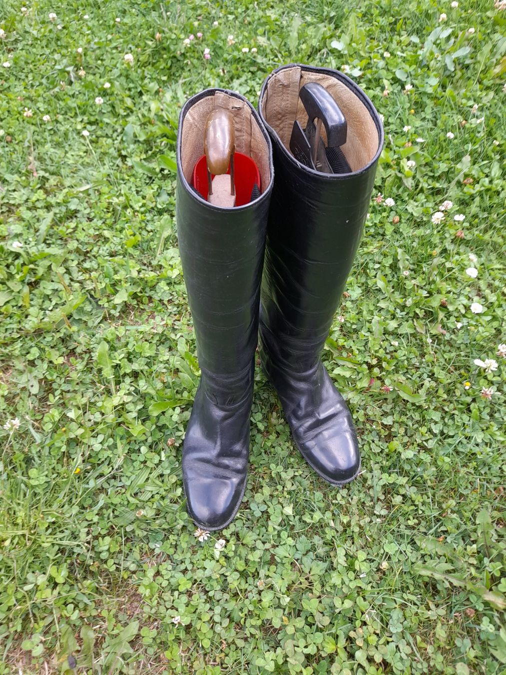 Damenschuhe: Bottes d'équitation en cuir noir, taille 37 – Gebraucht aus Les Geneveys-sur-Coffrane von papoute