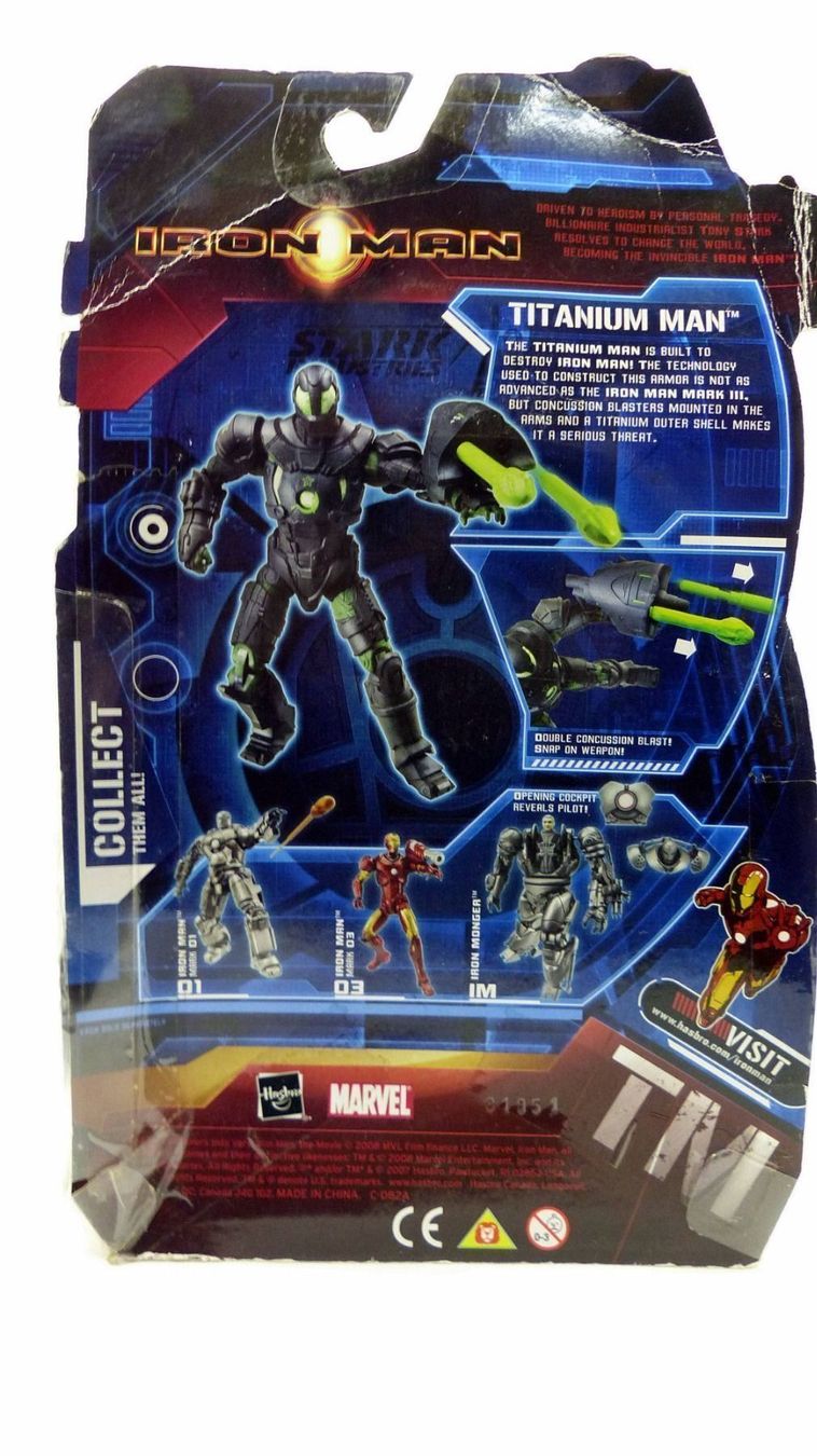 Statuette: IRON MAN TITANIUM MAN SERIE HASBRO MARVEL 2008 USA IMPORT – Nuovo (secondo la descrizione) da Lugano venduto da YouWantUS 2